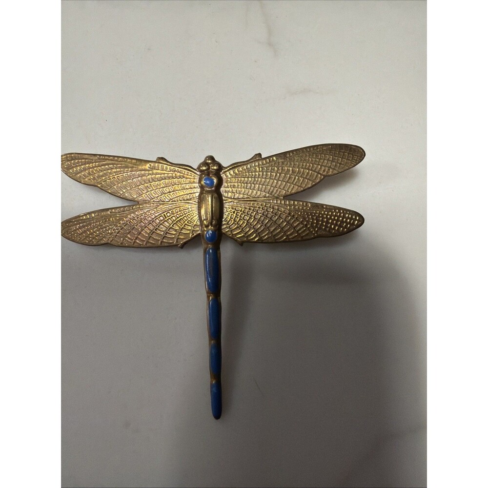 Vintage Ballou Antique Gold Tone Dragonfly Scatter Pin Tie Tack Brooch